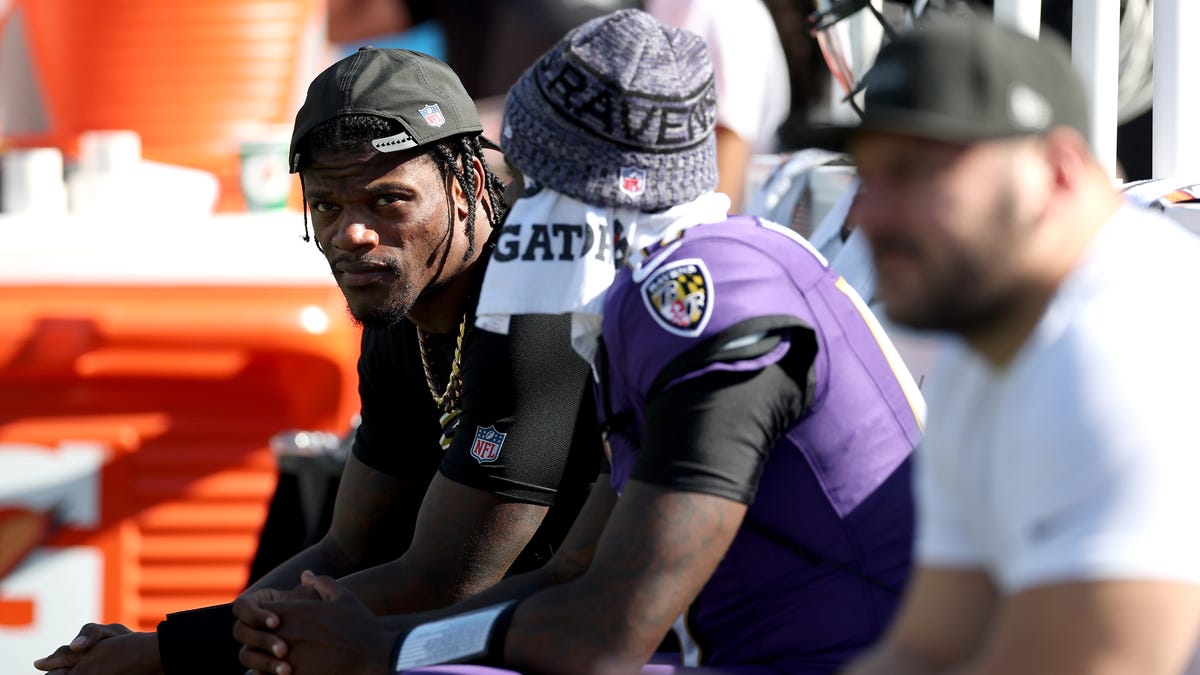 Is Ravens QB playing vs Bears?