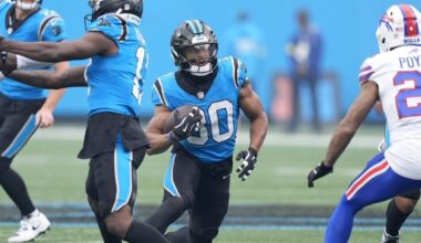 Chuba Hubbard player props odds, tips and betting trends for Week 9