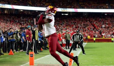 Who was the Commanders highest graded player in Week 8 loss to Chiefs?