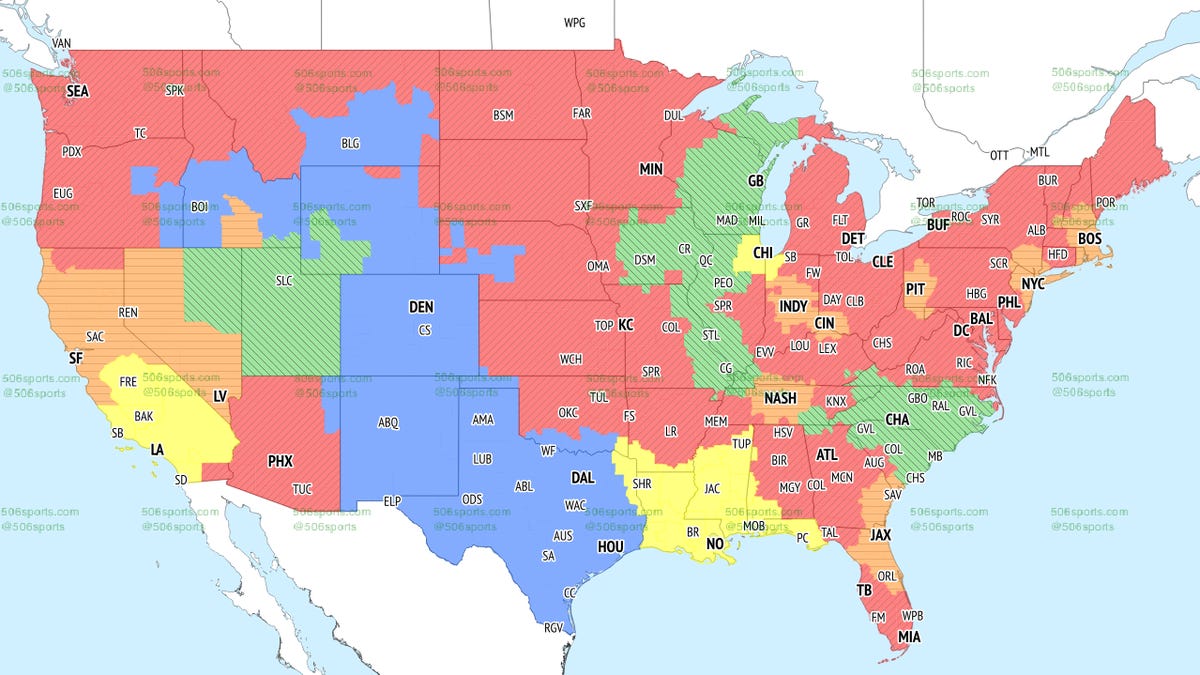 Where will the game be on TV?