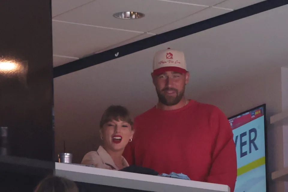 American singer-songwriter Taylor Swift and Kansas City Chiefs' Travis Kelce attending Game 4 of the 2025 Stanley Cup Final.Sam Navarro-Imagn Images