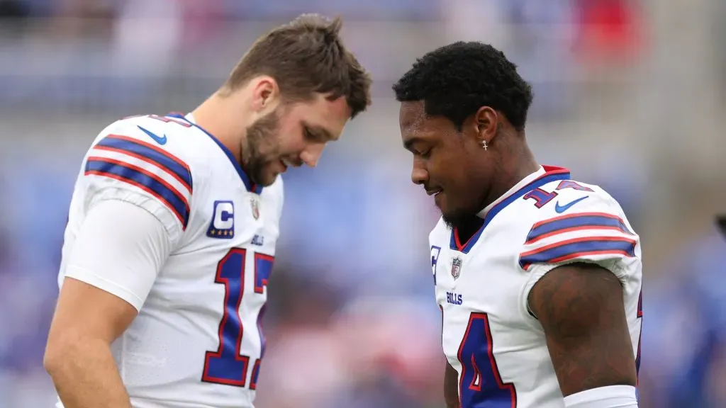 Josh Allen with Stefon Diggs, former Buffalo Bills teammates