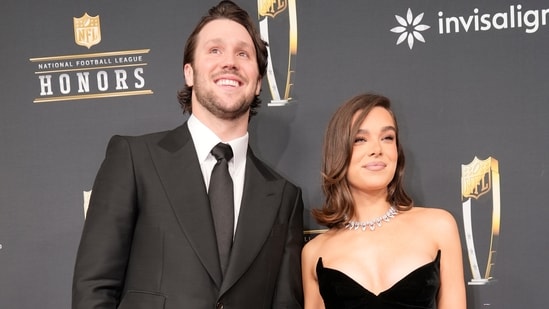 Hailee Steinfeld and Josh Allen exchanged vows in California on May 31. (AP)