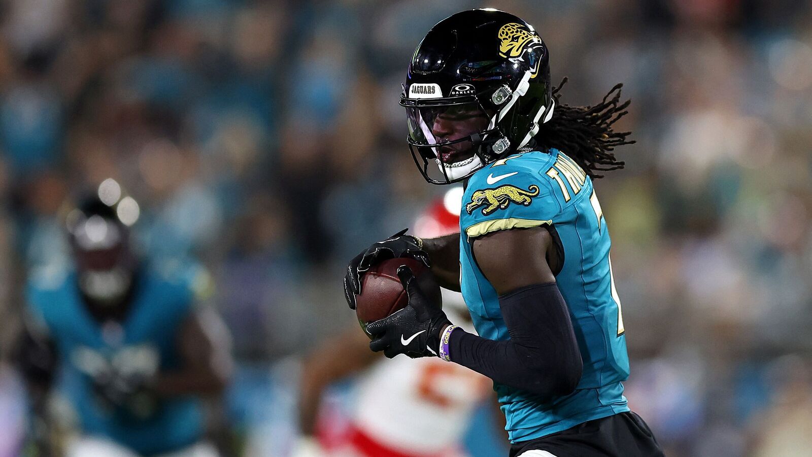 Brian Thomas Jr #7 of the Jacksonville Jaguars