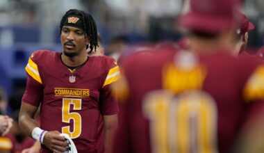 Commanders’ Jayden Daniels out with injury and Marcus Mariota to start vs. Chiefs, AP source says