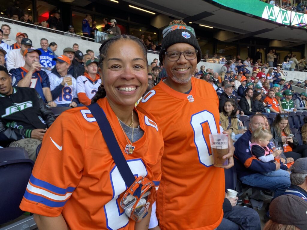 Mother of Broncos' Jonathon Cooper cheers herself hoarse during son's big game in London