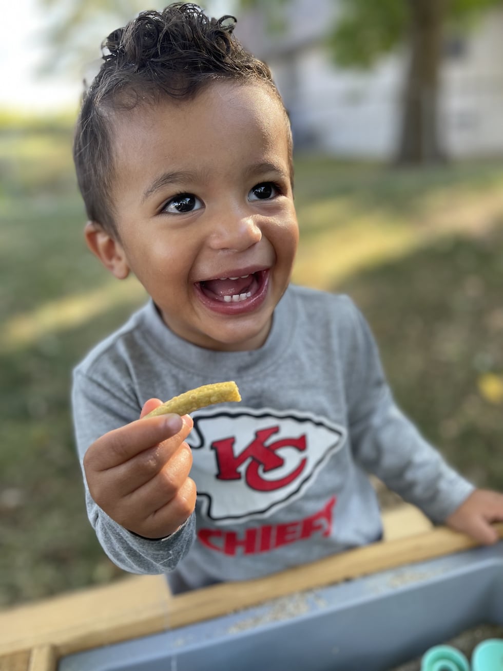 Langston Taylor, one of Kansas City's youngest Chiefs fans.