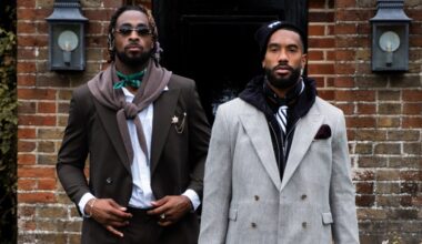 Andre Cisco and Will McDonald model looks from the Topman x New York Jets Edit on Topshop.com.