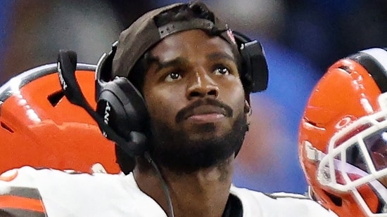 Shedeur Sanders of Cleveland Browns looks on against the Detroit Lions during the fourth quarter at Ford Field.(Getty Images via AFP)