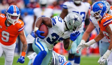 Cowboys’ blowout loss spoils Javonte Williams’ return to Denver despite two touchdowns