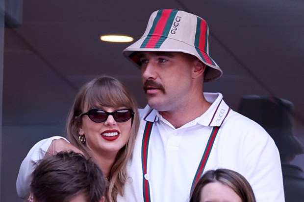 Taylor Swift and Travis Kelce.