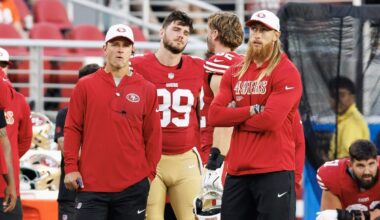 Brock Purdy, George Kittle back at 49ers practice; Ricky Pearsall still out