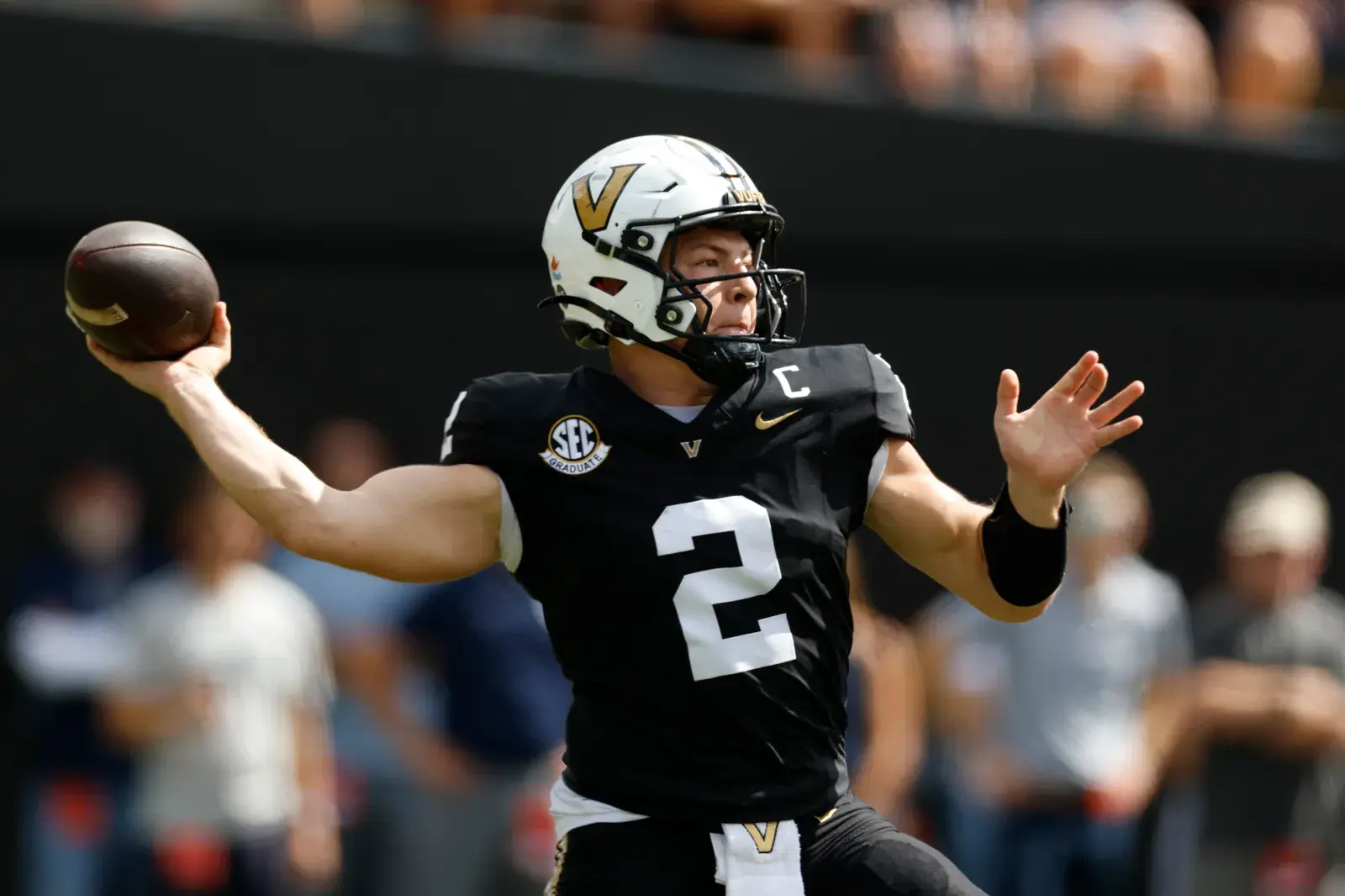 Vanderbilt Commodores quarterback Diego Pavia