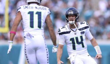 Sam Darnold, Jaxon Smith-Njigba spark yet another Seahawks road victory: ‘We travel heavy’