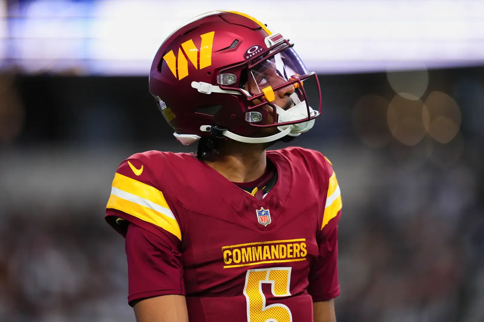 Washington Commanders quarterback Jayden Daniels.