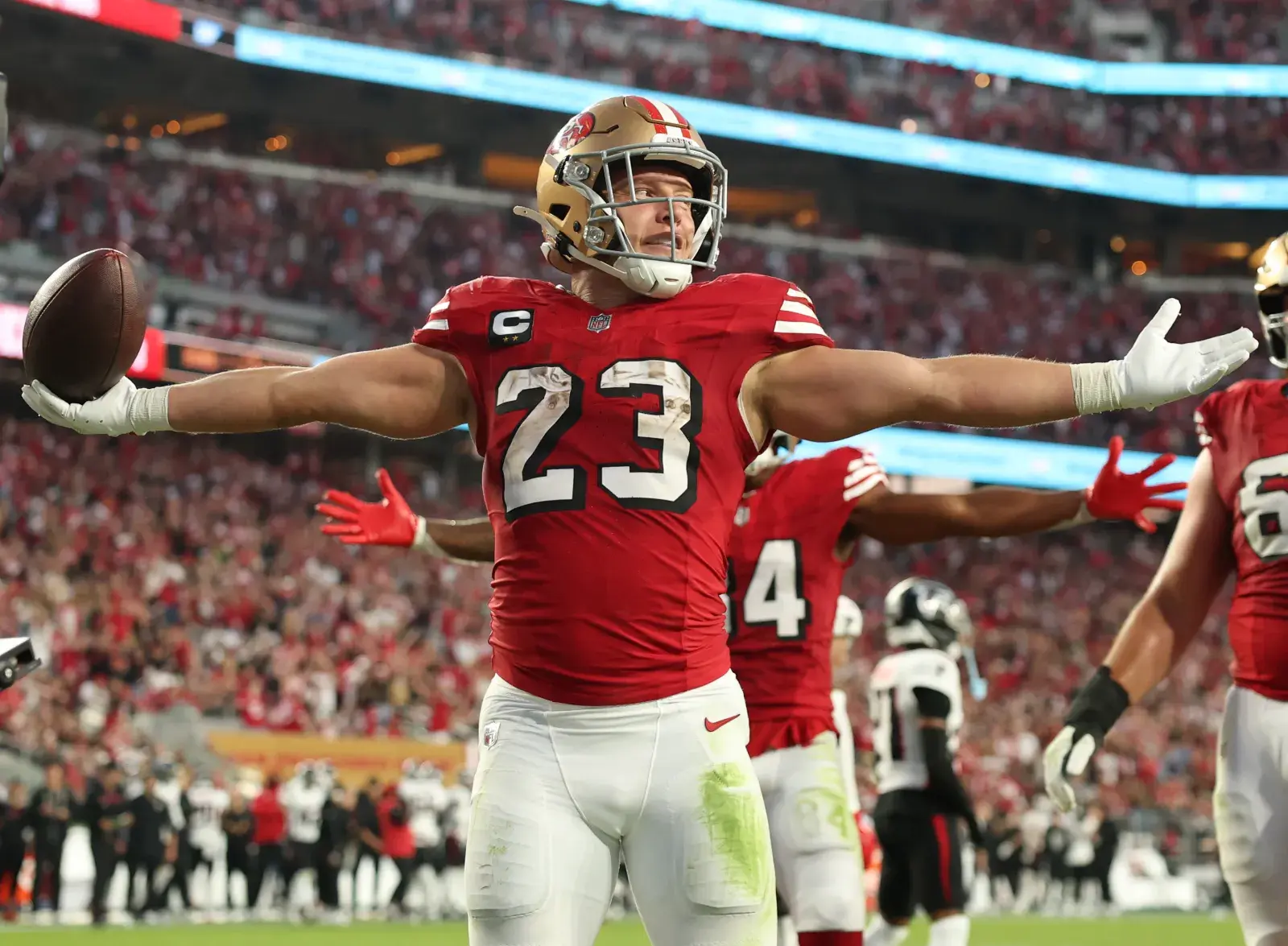 San Francisco 49ers running back Christian McCaffrey.