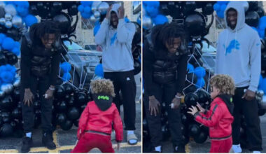 4-year-old shows 2 Detroit Lions stars his TD celebration -- see their reactions