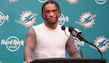 Miami Dolphins quarterback Tua Tagovailoa spoke at a news conference after the Los Angeles Chargers defeated the Dolphins 29-27 on Sunday.