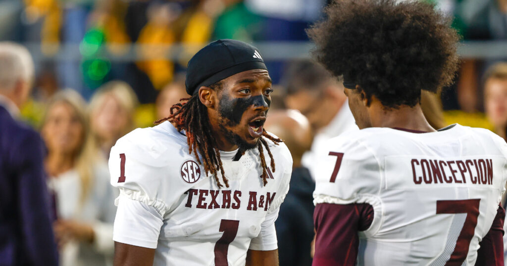 Texas A&M WRs Mario Craver KC Concepcion vs. Notre Dame