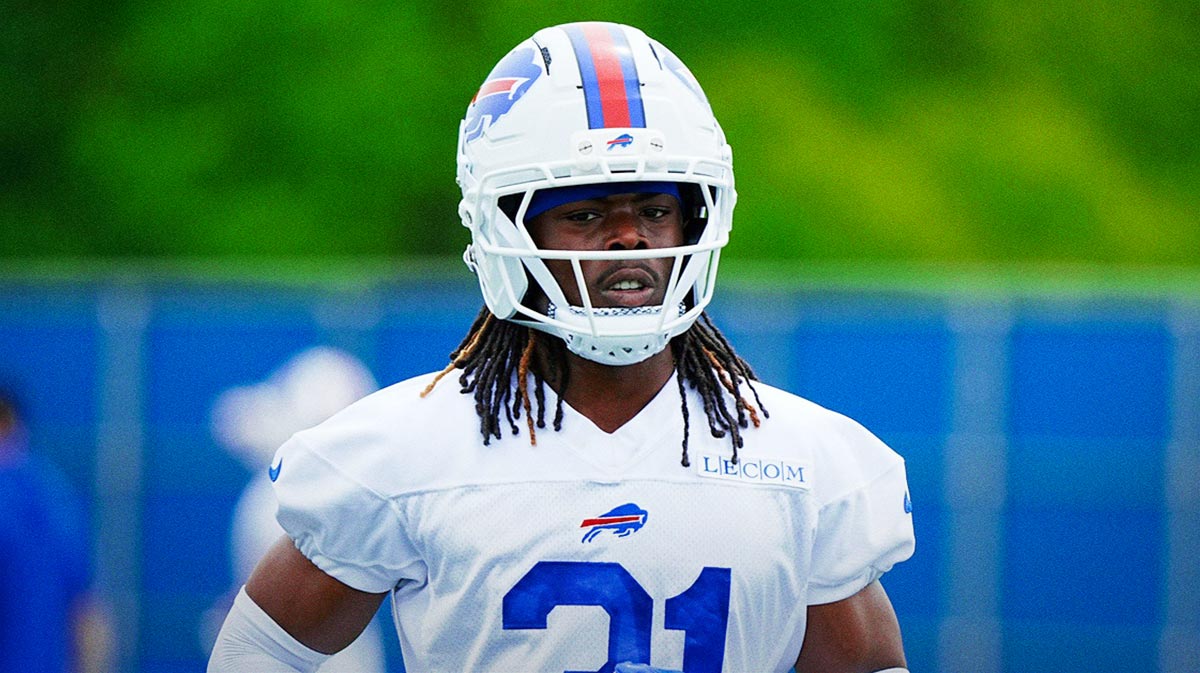 Buffalo Bills Maxwell Hairston jogs to another area of the field during voluntary workout at their practice facility on May 27, 2025.
