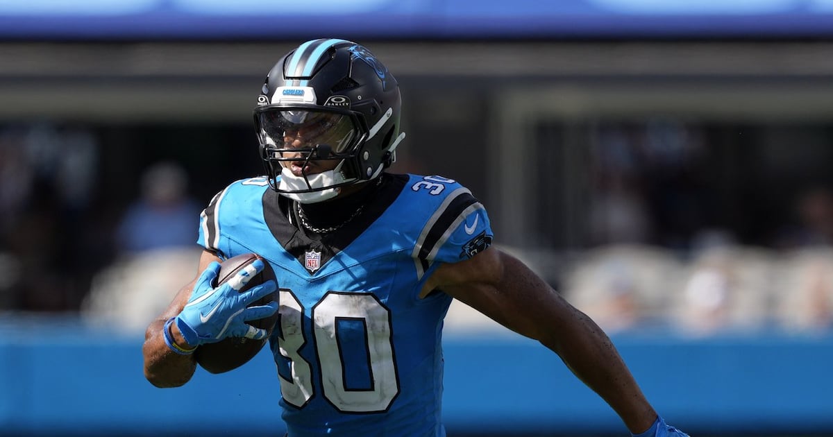 Carolina Panthers RB Chubba Hubbard not expected to play vs. Miami Dolphins