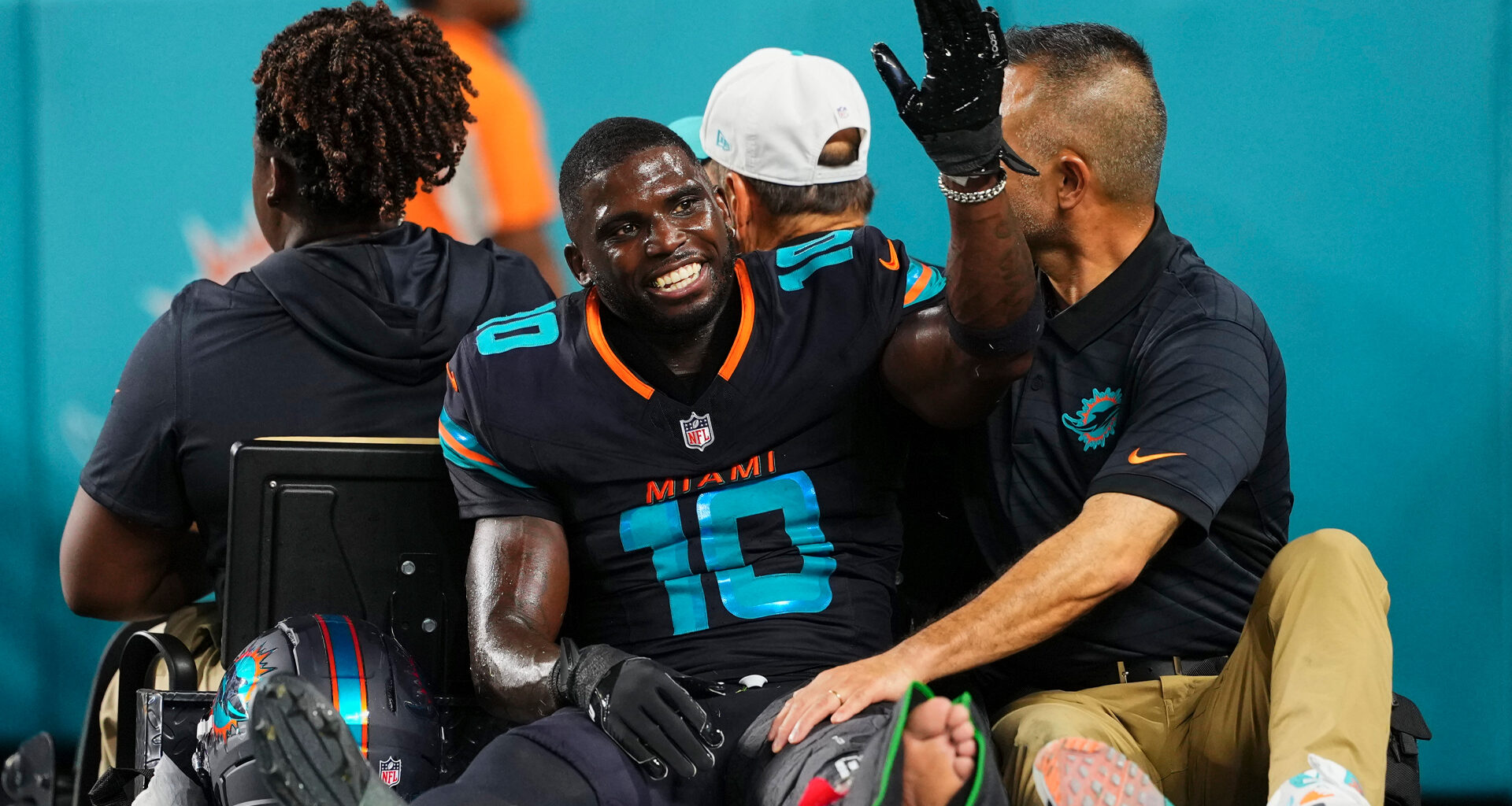 Worrying Tyreek Hill health update with concern Dolphins receiver has suffered more serious injury than first feared
