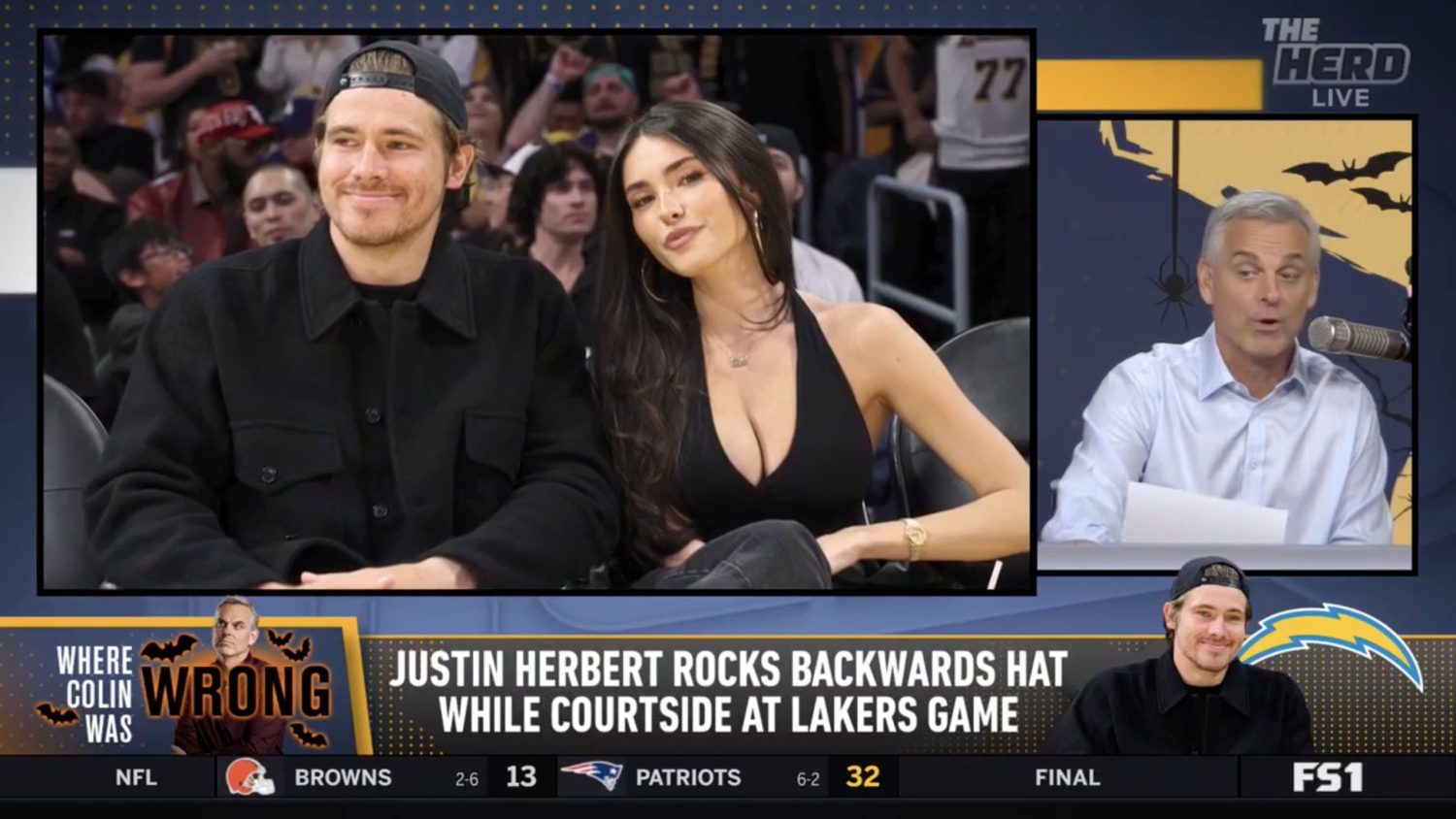 Justin Herbert makes Colin Cowherd concede backwards hat take