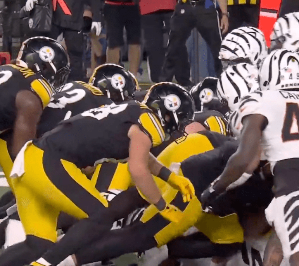 The Steelers were called for a false start.
