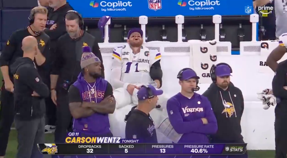 Carson Wentz Minnesota Vikings TNF