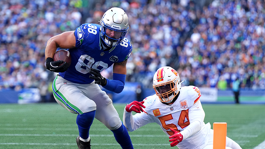 Seattle Seahawks AJ Barner Tampa Bay Buccaneers Week 5 2025...