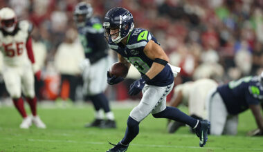Seattle Seahawks Cooper Kupp run after catch Arizona Cardinals 2025...