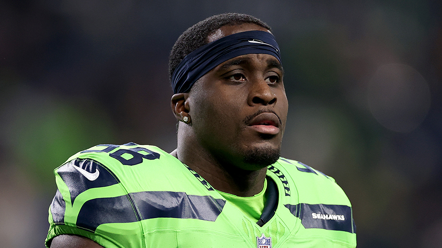 Seattle Seahawks Derick Hall looks on Green Bay Packers 2024...