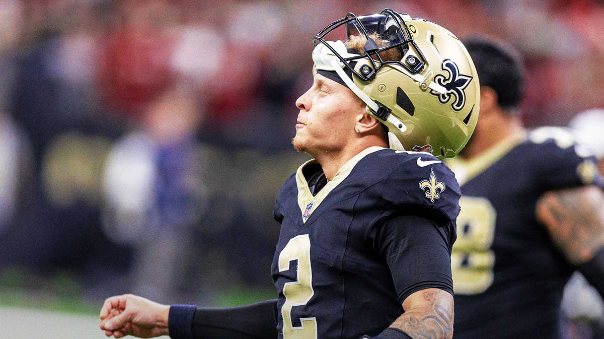 New Orleans Saints quarterback Spencer Rattler, who took a subtle shot at the New York Giants' defense.