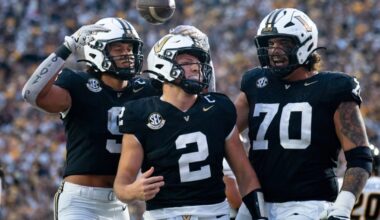 Vanderbilt, Georgia Tech Rise in Top 25 After Week 9
