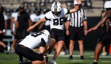 Vanderbilt kickers train students for Pat McAfee field goal contest