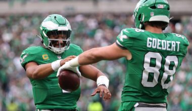 Once on the trade block, after agreeing to pay cut, Eagles TE Dallas Goedert is thriving