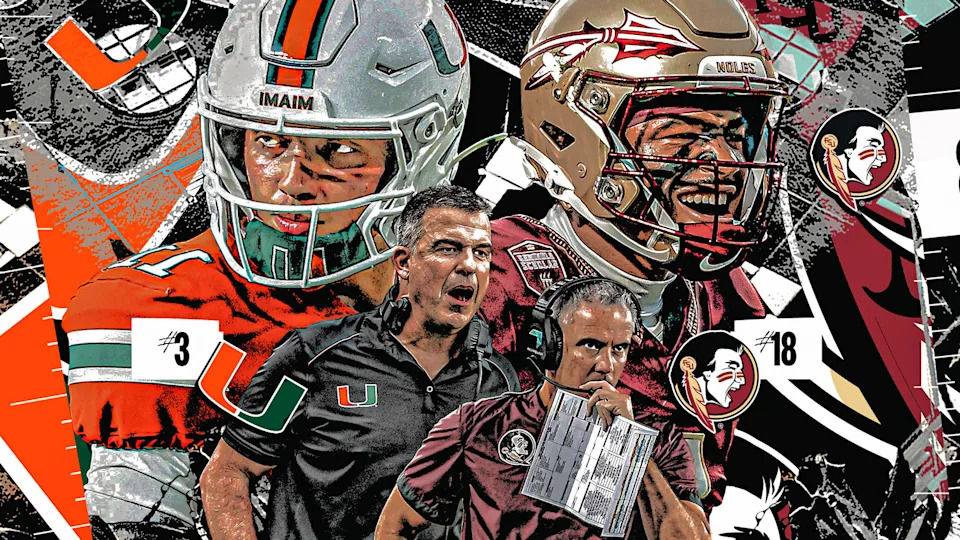Miami and Florida State meet on Saturday in a game with ACC and College Football Playoff implications. (Joseph Raines/Yahoo Sports)