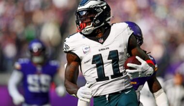 Eagles’ A.J. Brown out Sunday vs. Giants with hamstring injury