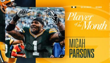 Packers DL Micah Parsons named NFC Defensive Player of the Month