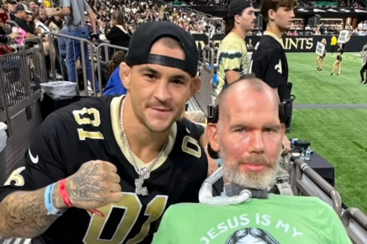 Dustin Poirier Meets Saints Legend Steve Gleason in NOLA