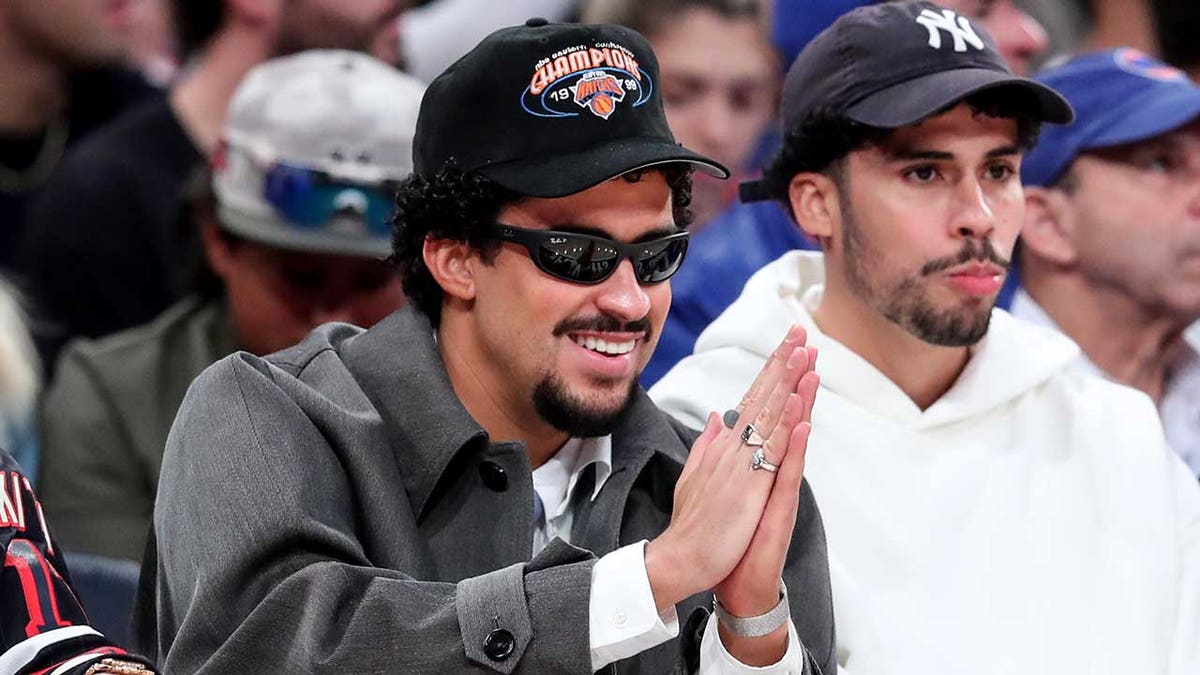 Bad Bunny at the Knicks game