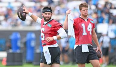 Baker Mayfield gives funny response when asked if he, Sam Darnold reminisce about 'good old' Panthers days
