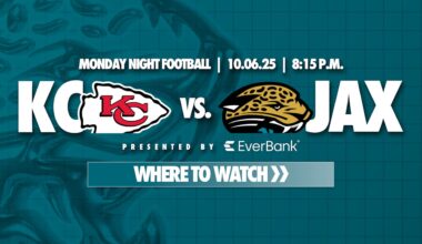 Week 5, How to Watch MNF, Kansas City Chiefs vs. Jacksonville Jaguars