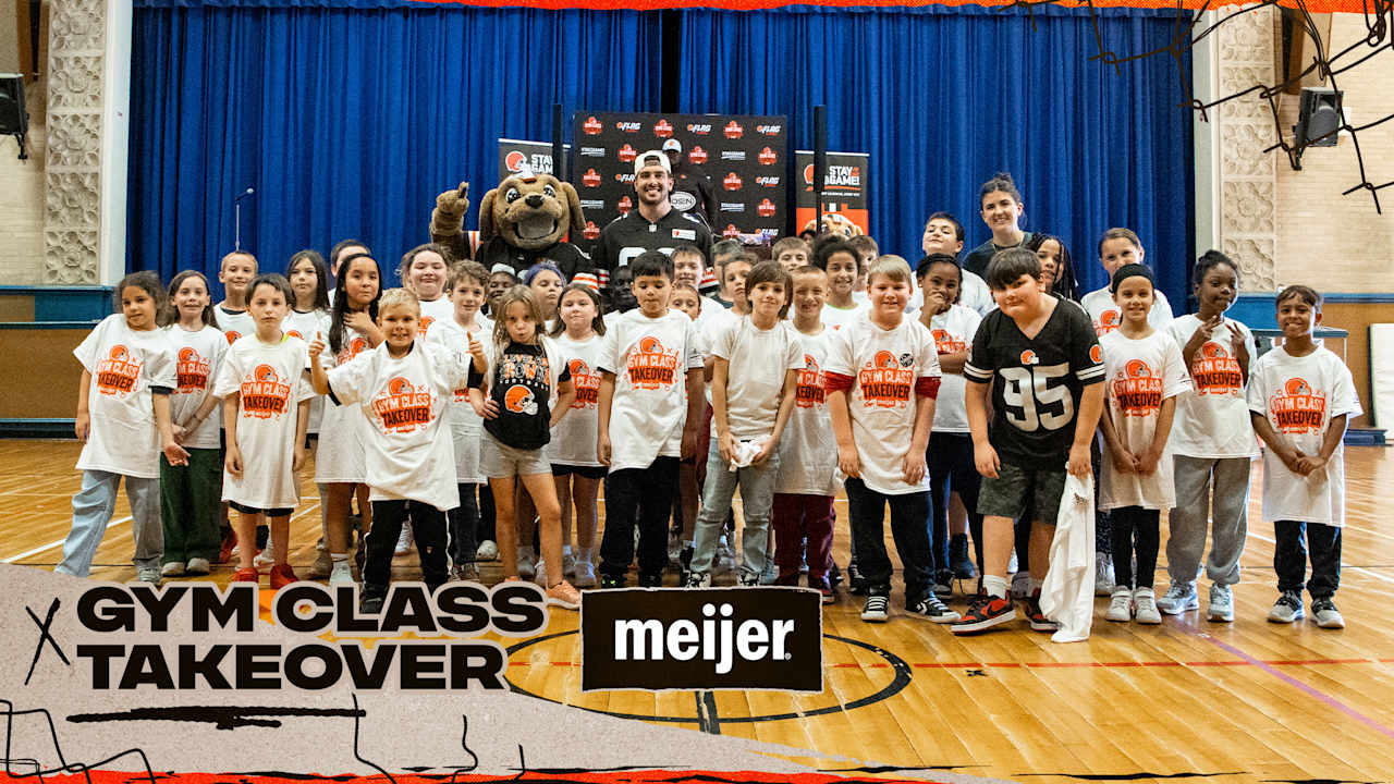 Browns hold 2nd Gym Class Takeover at Thoreau Park Elementary School