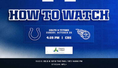 Where to watch Tennessee Titans at Indianapolis Colts? The week 8 game kicks off at 4:25 p.m. ET this Sunday and is available to watch on CBS.