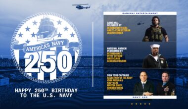 Commanders, NFL to celebrate U.S. Navy's 250th anniversary with special gameday tributes during Monday Night Football