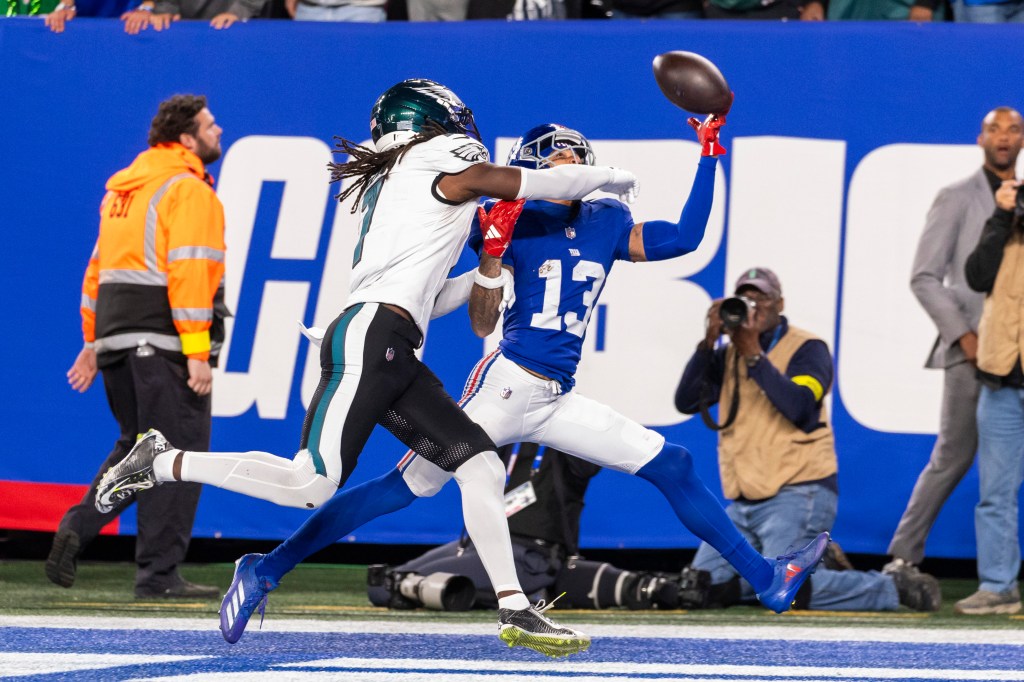 The former third-round pick (13) during the Giants' Week 6 win vs. Philadelphia.