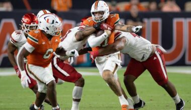 After a dominant start to the season, past problems returned to haunt Carson Beck, Miami in loss to Louisville