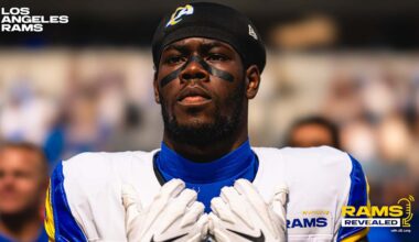 Los Angeles Rams wide receiver Konata Mumpfield on hauling in his first touchdown in London & the special relationship he has with teammate wide receiver Davante Adams