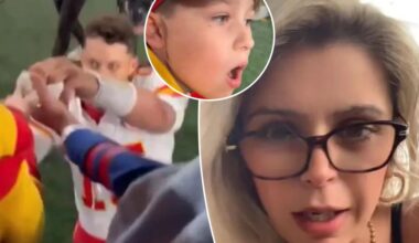 How Giants fan made amends with boy after snatching Patrick Mahomes' headband